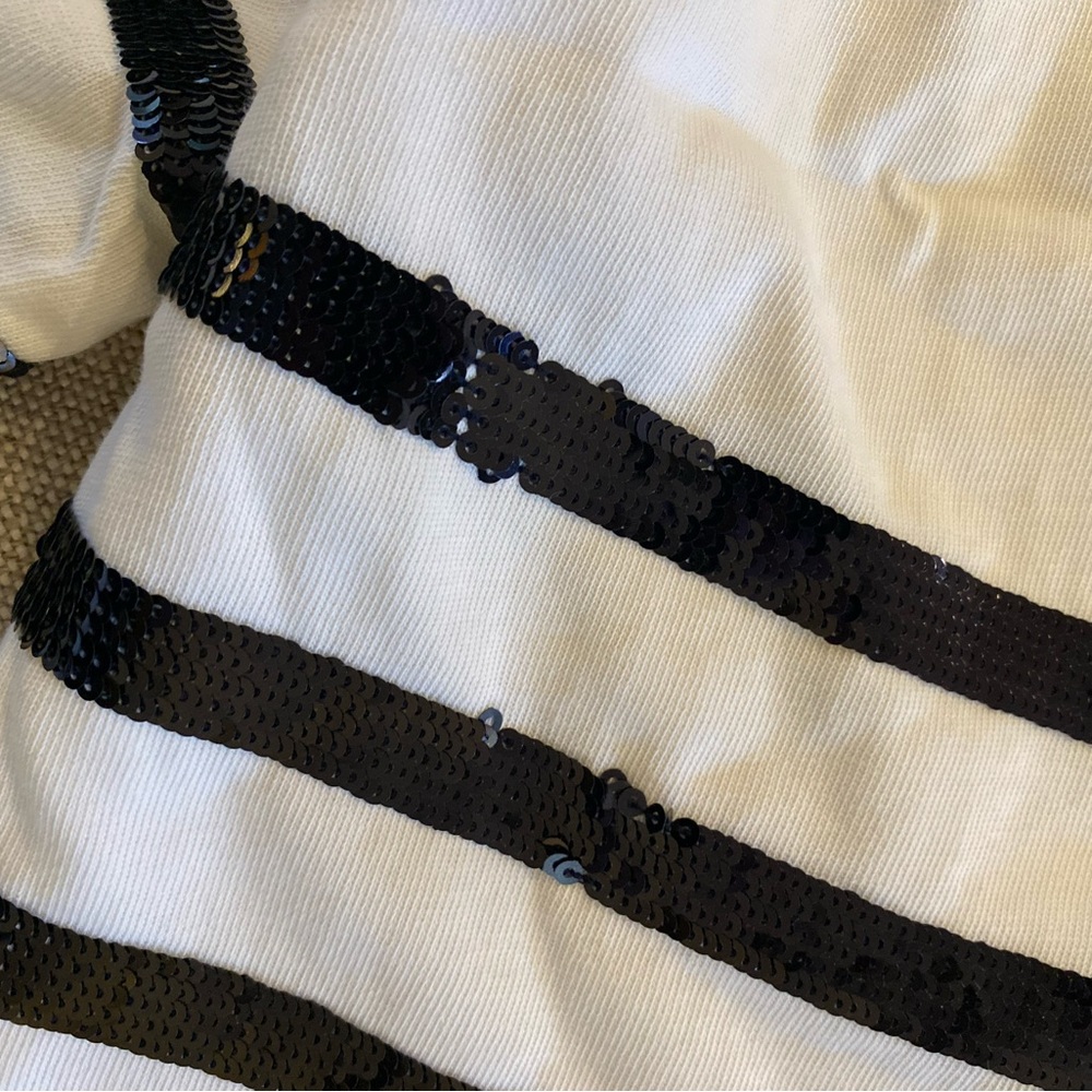 J.Crew Mariner jersey cropped boatneck T-shirt with sequins, Small BV948 - Picture 5 of 7